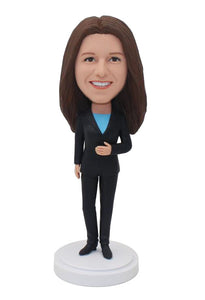 Custom Bobbleheads Meaningful Gifts For Boss, Personalized Office Bobblehead Business Cooperation Gift - Abobblehead.com