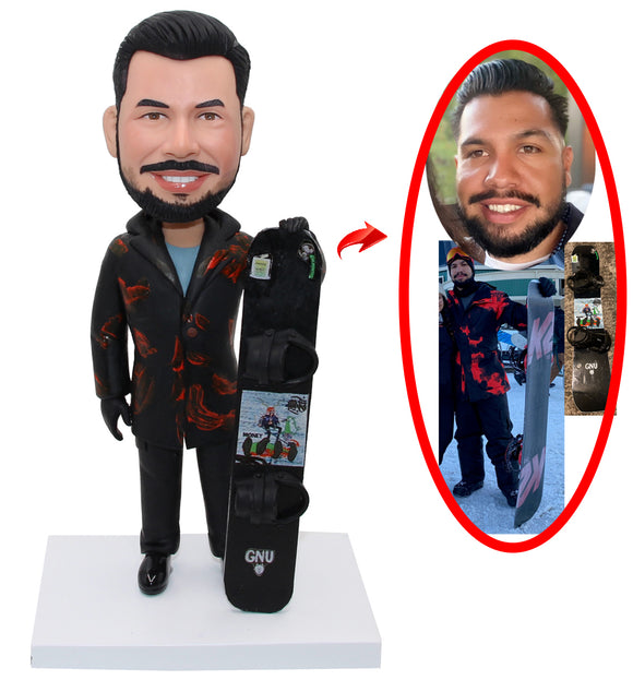 Custom Cool Bobbleheads, Personalized Skateboarder Bobbleheads