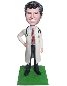 Personalized Doctor Bobblehead Male, Graduation Gifts For Doctors - Abobblehead.com