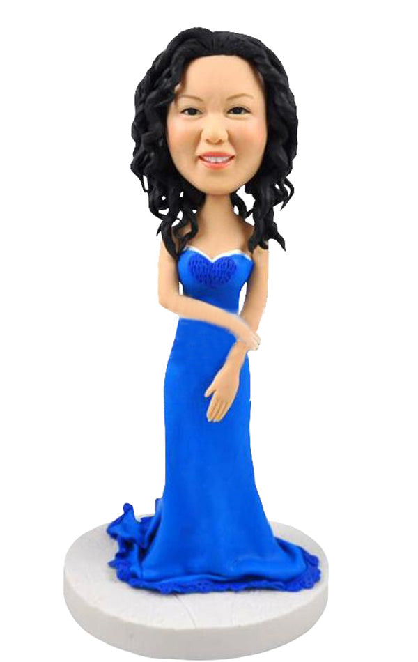Woman Black Dress Bobblehead - Sophisticated Style Gift main image 1