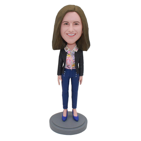 Custom Bobbleheads Doll That Look Like You, College Graduation Gifts For Girlfriend - Abobblehead.com