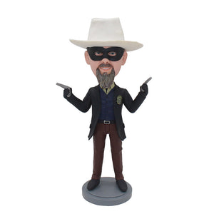 Custom Zorro Bobbleheads Holds A Double Gun From Your Photos - Abobblehead.com