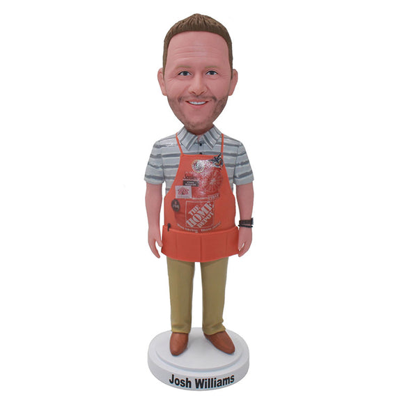 Personalized Chef bobbleheads, Custom Chef Bobblehead Man Best Gifts For A Chef - Abobblehead.com