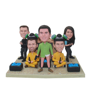 Custom Counter-Strike in the Wild Bobblehead, Personalized Outdoor Sports for Five People - Abobblehead.com