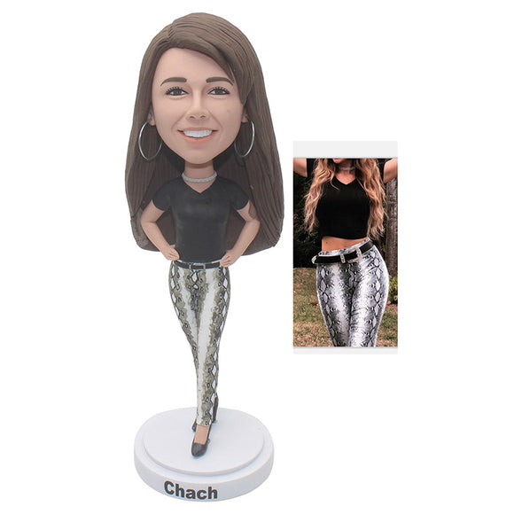 Custom Bobbleheads Gifts For Girlfriend, Personalized Gifts Sculpture From Photos - Abobblehead.com