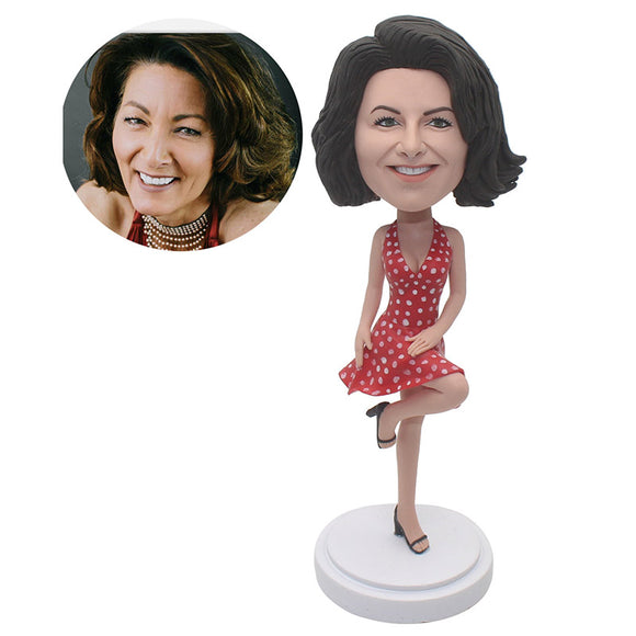Personalized Beauty Statues Bobbleheads On Sexy  Pose, Great Gifts For Women Boss - Abobblehead.com