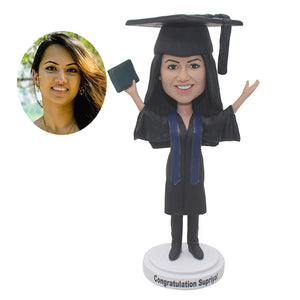 Personalized Doctor Hat Bobbleheads For Graduation Gift, Custom College Student Bobbleheads - Abobblehead.com