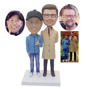 Custom 2 Person Bobblehead Good Gifts For Business Partners Friends - Abobblehead.com