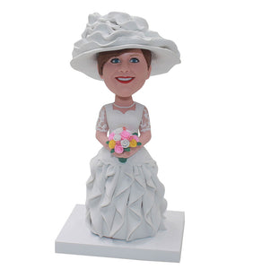 Personalized Elegant Lady Bobblehead, Custom Beautifull Gifts For Women - Abobblehead.com
