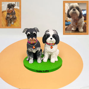 Custom 2 Dog Bobblehead Personalized 2 Pet Bobblehead Birthday Gift Christmas Gift Dog Bobble Head