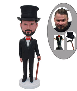 Custom Bobbleheads Gentleman Hat, Create Your Own Action Figure - Abobblehead.com