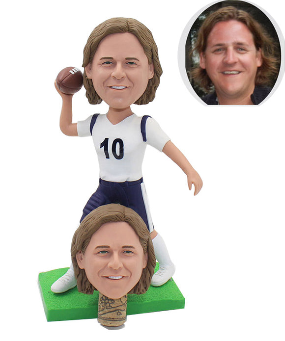 Personalized Bobbleheads Gift For Football Player, Custom Football Player Bobblehead - Abobblehead.com