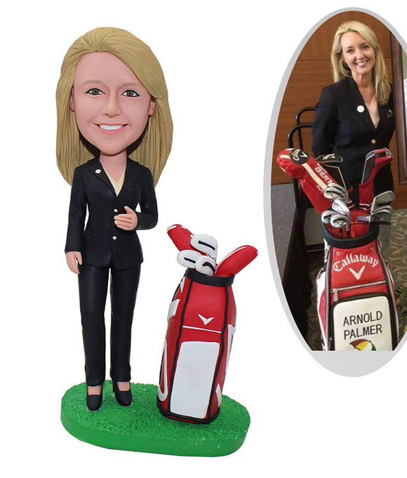 Best Personalized Golf Bobblehead, Personalized Women Golf Bobbleheads - Abobblehead.com
