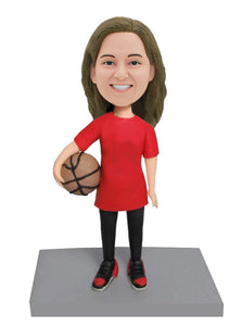 Cheap Personalized Bobblehead Basketball Girl Doll, Personalized Basketball Girl Gift - Abobblehead.com