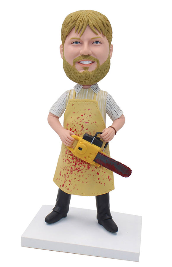 Custom bobblehead Texas Chainsaw Killer Doll Halloween Gift - Abobblehead.com